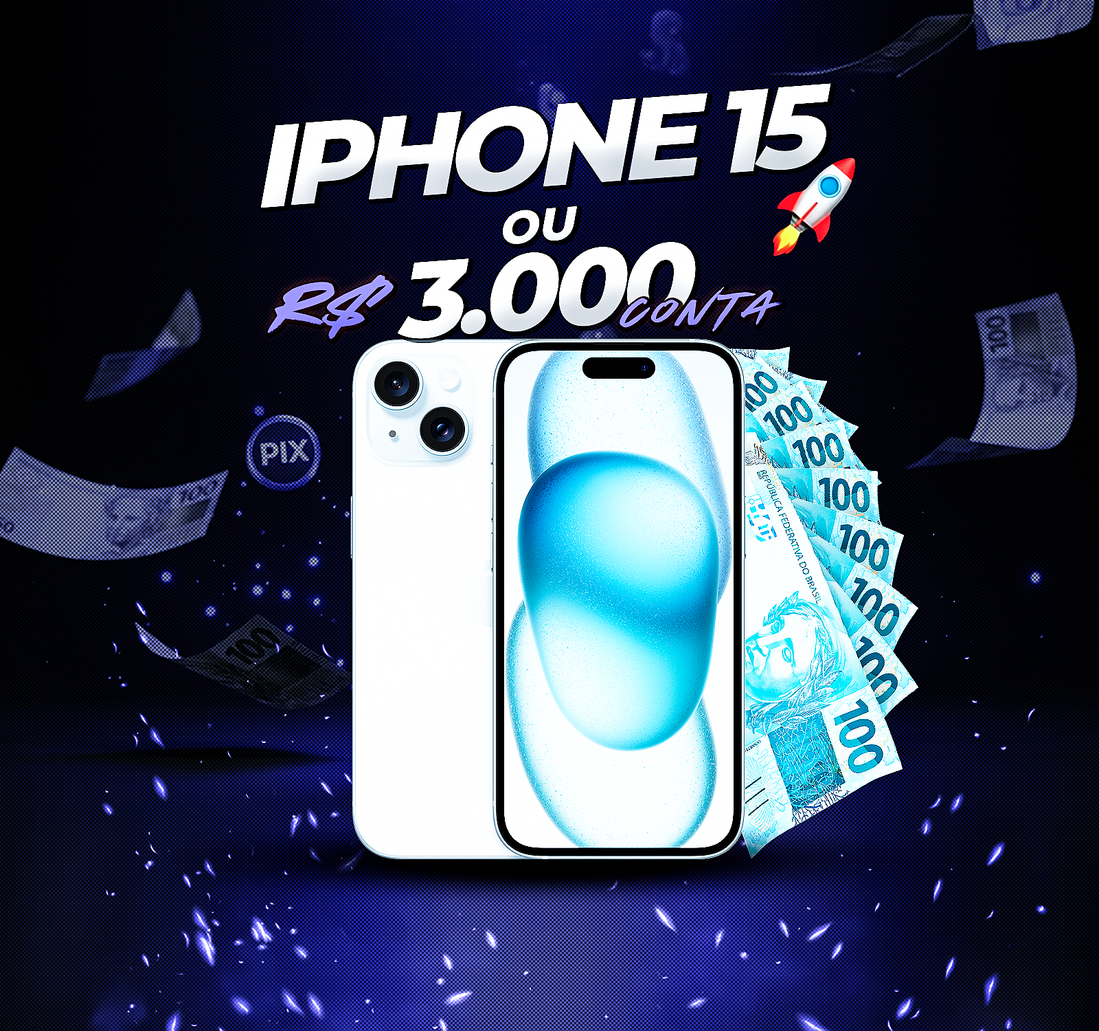 iphone 15 ou R$3.000,00 no pix!📲📲